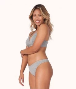 Wearlively The Cotton Thong 5-Pack: Heather Gray Categories