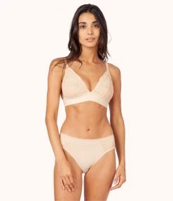 Wearlively The Long-Lined Lace Bralette Bundle: Toasted Almond/Smoke 7 Wearlively The Long-Lined Lace Bralette Bundle: Toasted Almond/Smoke