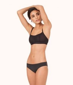 Wearlively The Mesh Back Bikini Bundle: Toasted Almond/Jet Black/Plum