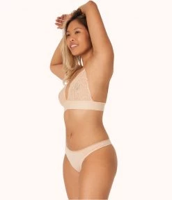 Wearlively Categories The Palm Lace Thong 5-Pack: Toasted Almond