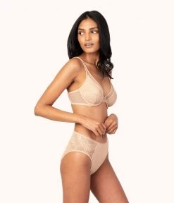 Wearlively The Smooth Lace High Waist Bikini Bundle: Toasted Almond/Jet Black/Smoke