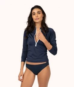 Wearlively The Zip Rashguard: Navy Categories