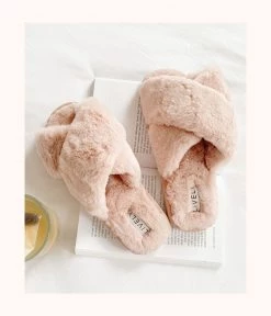 Wearlively Categories The Crew Cozy Slippers: Dusty Pink