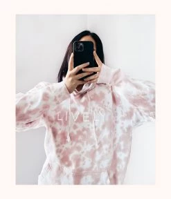 Wearlively Categories The Tie Dye Hoodie: Pink/White