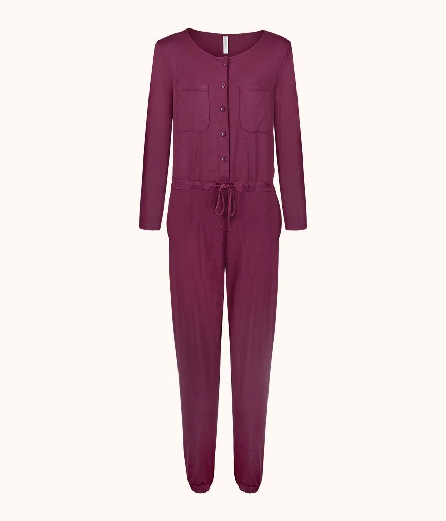 Wearlively The All-Day Crew Jumpsuit: Plum 5 Wearlively The All-Day Crew Jumpsuit: Plum