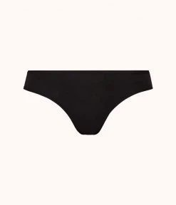 Wearlively Categories The Cotton Thong 5-Pack: Jet Black/Heather Gray