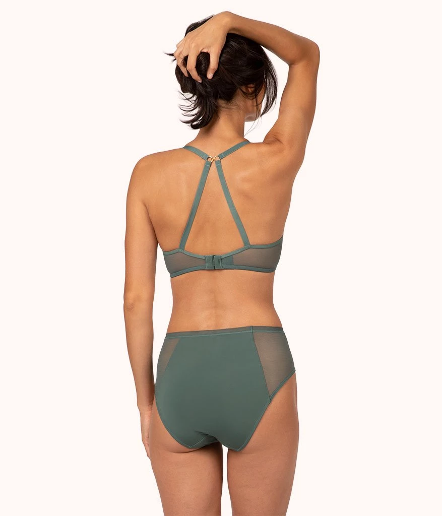 Wearlively Bras The Dot Mesh Unlined Bra: Harbor Green 6 Wearlively Bras The Dot Mesh Unlined Bra: Harbor Green