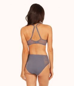 Wearlively The Smooth Lace Plunge Bra: Smoke 12 Wearlively The Smooth Lace Plunge Bra: Smoke