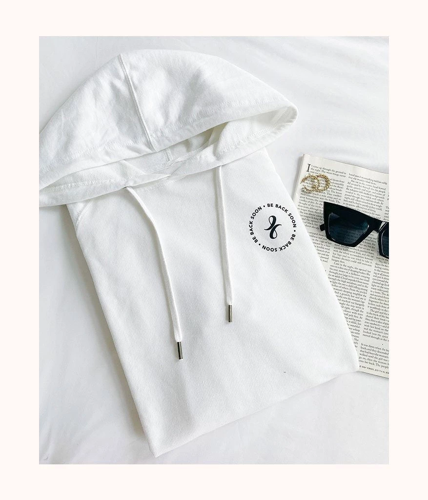 Wearlively The Be Back Soon Hoodie: White Categories 6 Wearlively The Be Back Soon Hoodie: White Categories