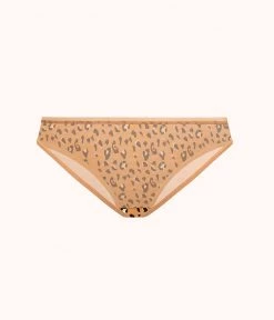 Wearlively The Mesh Back Bikini - Print: Latte Leopard