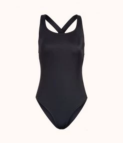 Wearlively The Crossback One Piece: Jet Black