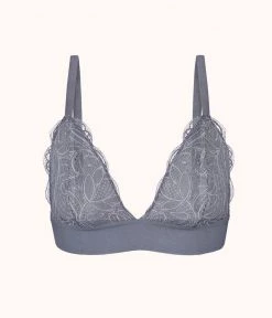 Wearlively The Long-Lined Lace Bralette: Smoke 10 Wearlively The Long-Lined Lace Bralette: Smoke