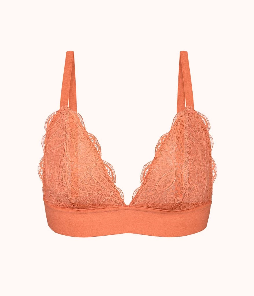 Wearlively The Long-Lined Lace Bralette: Terracotta Bras 6 Wearlively The Long-Lined Lace Bralette: Terracotta Bras