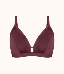 Wearlively The Luxe Trim Busty Bralette: Plum Bras