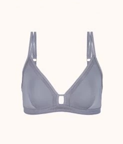Wearlively Bras The Mesh Trim Bralette: Smoke 10 Wearlively Bras The Mesh Trim Bralette: Smoke