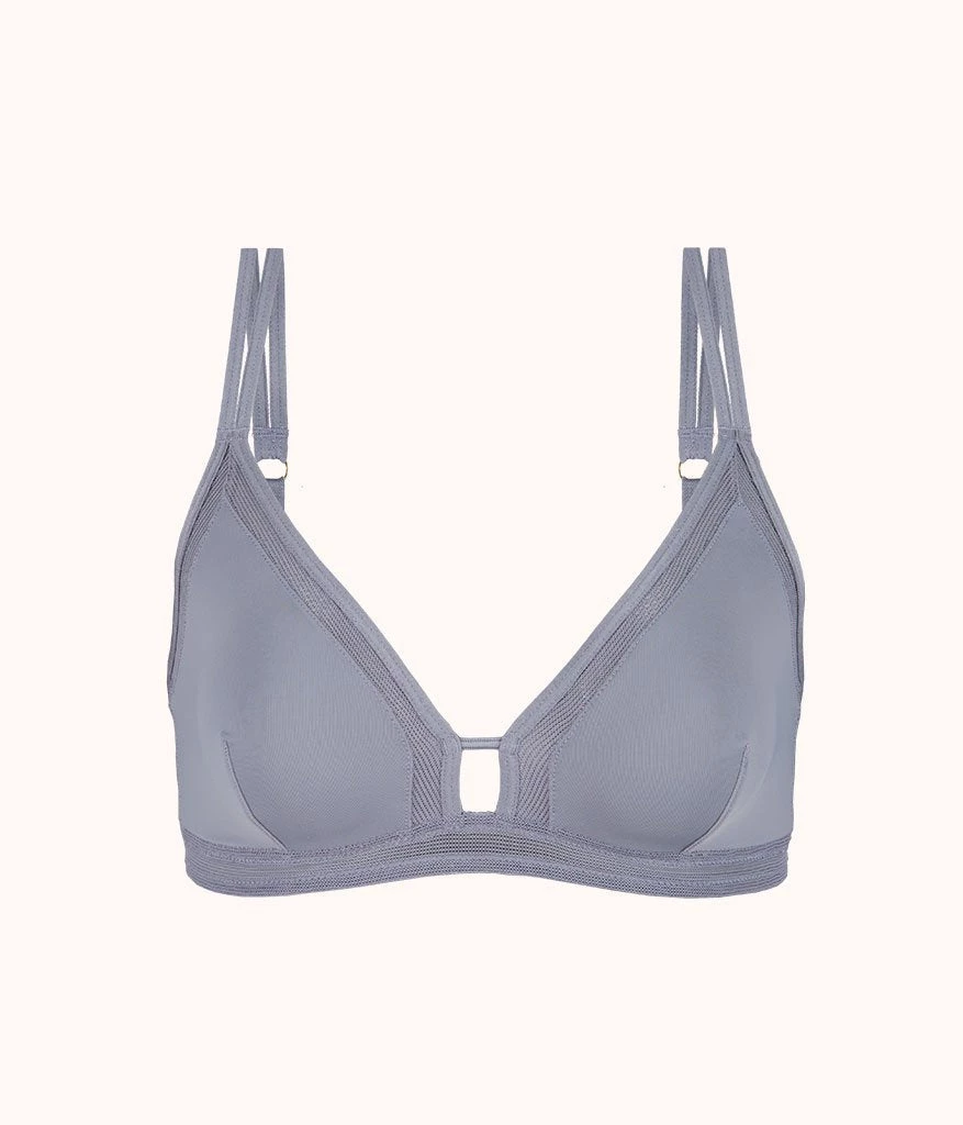 Wearlively Bras The Mesh Trim Bralette: Smoke 6 Wearlively Bras The Mesh Trim Bralette: Smoke