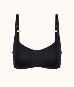 Wearlively The No-Wire Balconette Bra: Jet Black