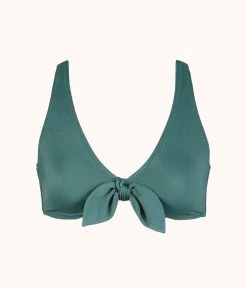 Wearlively The Plunge Bralette: Harbor Green Categories