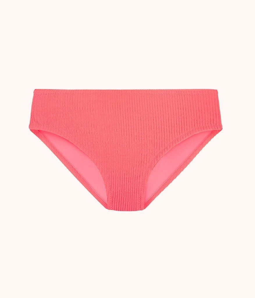 Wearlively The Ruched High Waist Bikini: Electric Pink
