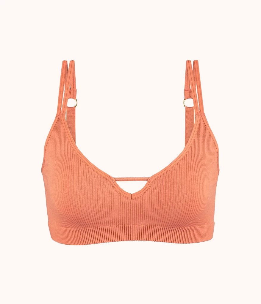 Wearlively The Skinny-Strap Seamless Bralette: Terracotta Bras 6 Wearlively The Skinny-Strap Seamless Bralette: Terracotta Bras