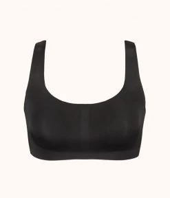 Wearlively The Sleek Scoop Bralette: Jet Black Bras