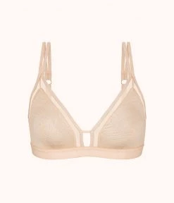 Wearlively The Smooth Lace Bralette: Toasted Almond Bras