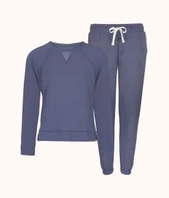 Wearlively The Terry-Soft Jogger Set Bundle: Deep Sky