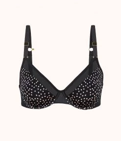 Wearlively The Unlined Balconette Bra - Print: Painted Polka