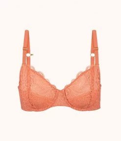 Wearlively Bras The Unlined Lace Bra: Terracotta