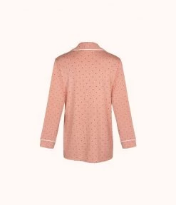 Wearlively Categories The All-Day Lounge Shirt - Print: Pepper Dot/Shell Pink