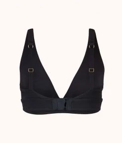 Wearlively The All-Day Plunge Bralette: Jet Black Bras