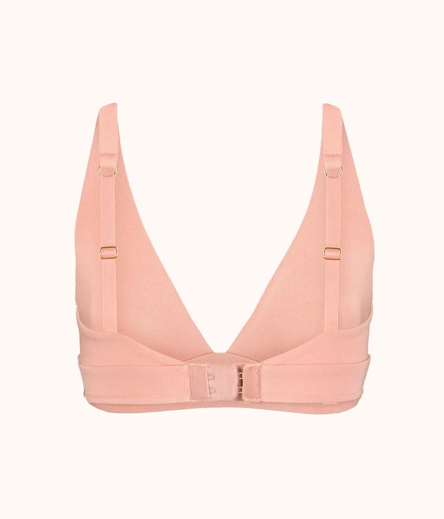 Wearlively Bras The All-Day Plunge Bralette: Shell Pink