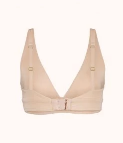 Wearlively Bras The All-Day Plunge Bralette: Toasted Almond