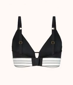 Wearlively The All-Day Stripe Bralette: Jet Black