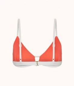 Wearlively The Bralette: Coral/White