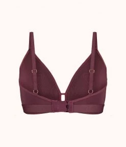 Wearlively The Luxe Trim Busty Bralette: Plum Bras