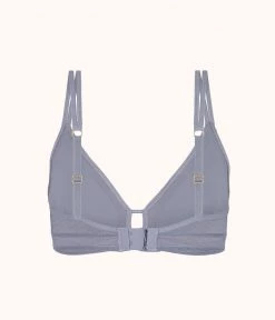 Wearlively Bras The Mesh Trim Bralette: Smoke 11 Wearlively Bras The Mesh Trim Bralette: Smoke