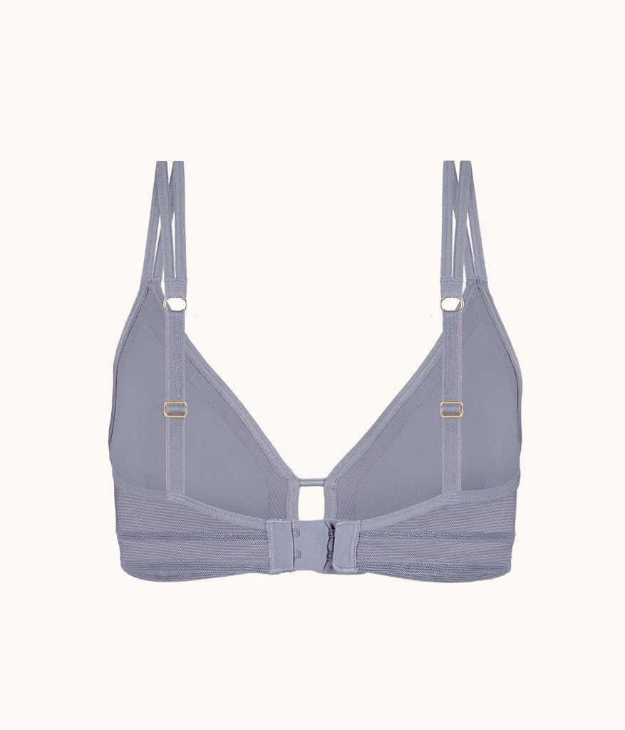 Wearlively Bras The Mesh Trim Bralette: Smoke 7 Wearlively Bras The Mesh Trim Bralette: Smoke