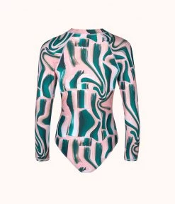 Wearlively The One Piece Rashguard: Paint Brush