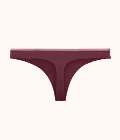 Wearlively Categories The Palm Lace Thong: Plum