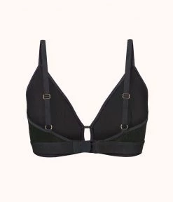 Wearlively Bras The Ribbed Busty Bralette: Jet Black