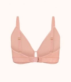 Wearlively Bras The Ribbed Busty Bralette: Shell Pink