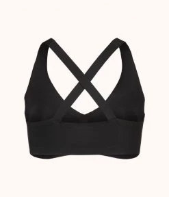 Wearlively Bras The Sleek Crossback Bralette: Jet Black