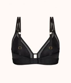 Wearlively The Smooth Lace Bralette: Jet Black Bras