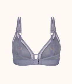 Wearlively Bras The Smooth Lace Bralette: Smoke