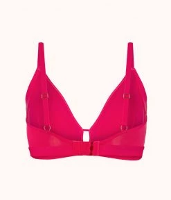 Wearlively The Smooth Lace Busty Bralette: Magenta Bras