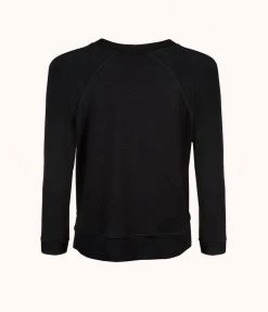 Wearlively The Terry-Soft Sweatshirt: Jet Black Categories