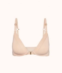 Wearlively Bras The Front Close No-Wire Bra: Toasted Almond