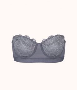 Wearlively The Lace Strapless: Smoke Bras