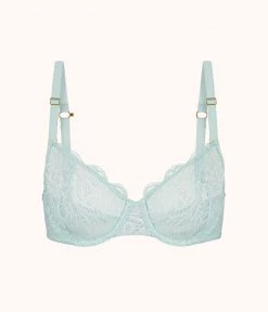 Wearlively Bras The Unlined Lace Bra: Seafoam